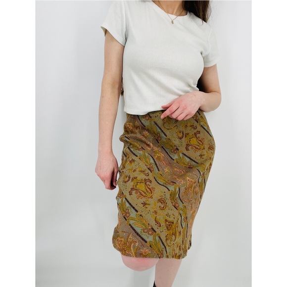 boho victorian tapestry gardencore midi skirt size s - Picture 3 of 10